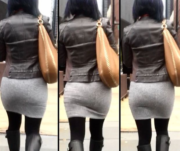 Visible panty line MILF