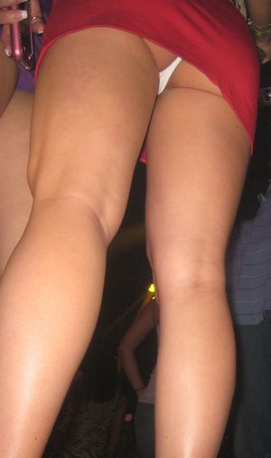 Hot ass and upskirt in the club