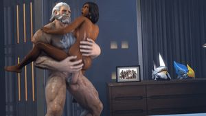 Reinhardt and Pharah standing sex