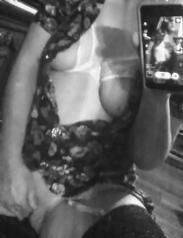 Sexy milf playing dress up