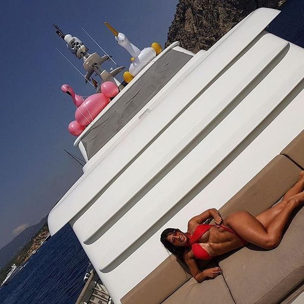 babe fit in red bikini ready for wild sex in the anus