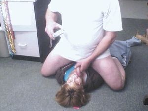 Milf about to get her first facial.