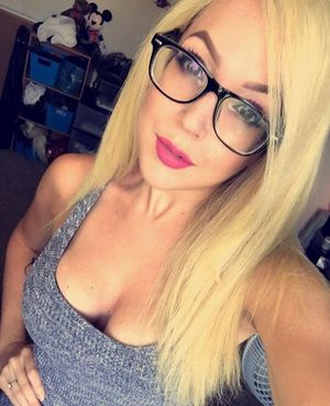Blonde Wearing Glasses
