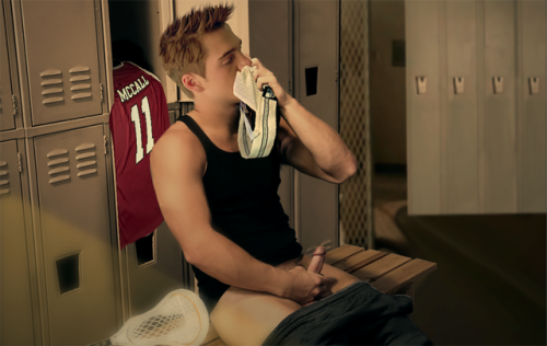 sausagewithgirth:

The Alpha’s jock.
The scent of Steve’s sweaty...
