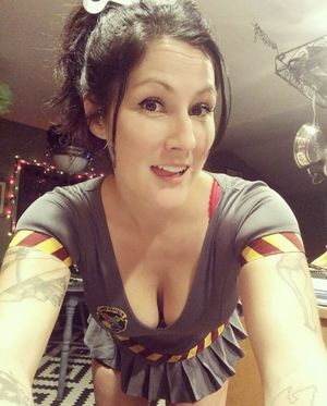 Glauren Star playing dress up