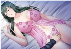 Sexy sleeping hentai milf