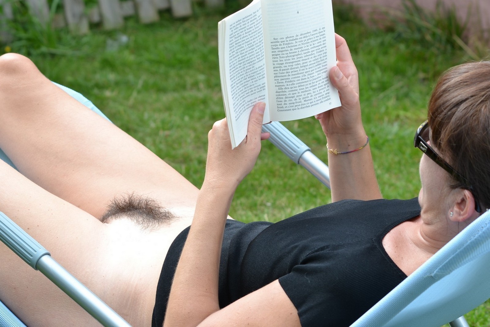 Cute geek reading