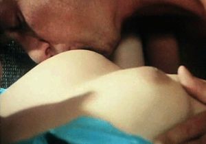 Sucking and licking nipples foreplay