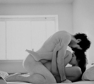 Beautiful couple locked into position