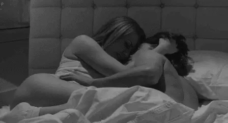 Sweet couple laying in bed