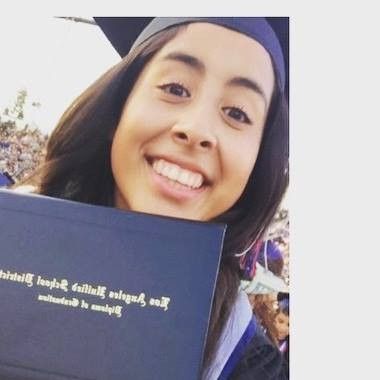 Sarai HS graduation from facebook page in June 2015.  Her nude pic she texted me was in 2017.
