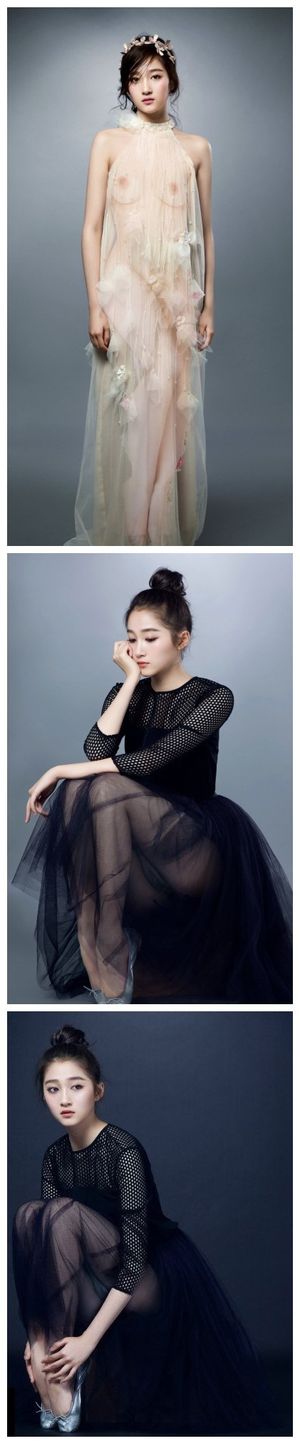 關曉彤 黑白薄紗中的青春肉體 Through