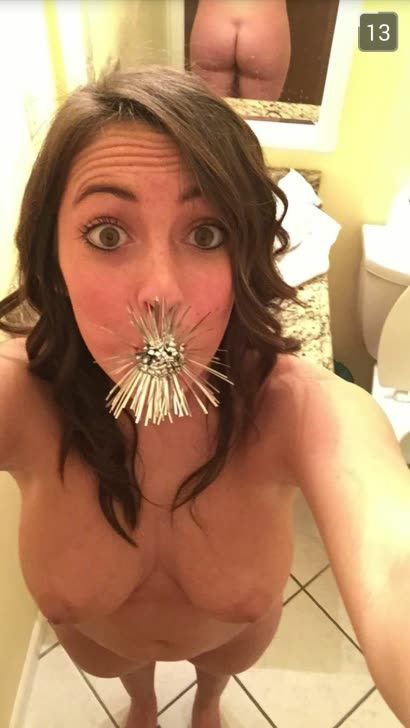 Naughty teen's nude Snapchat pictures
