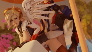 Mercy & Soldier 76 by CakeOfCakes