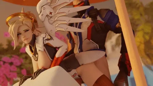 Mercy taken from behind by Soldier 76