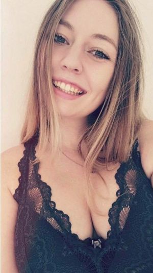 Sexy blonde black top