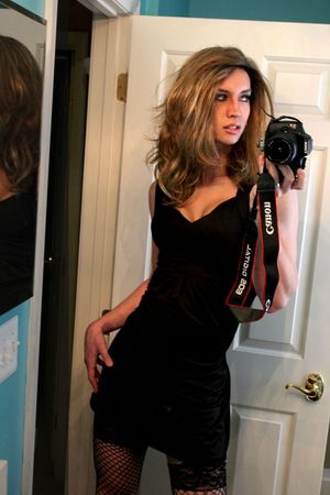 Hot brunette petite crossdresser