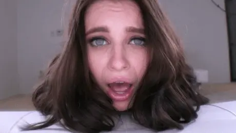 Sexy brunette with hot expression