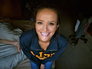 cum on college cutie