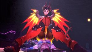 evil Mercy fucks futa Dva