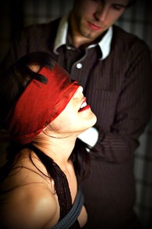 Blindfolded and Bound by her Master