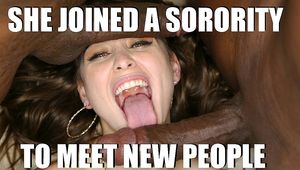 She is sucking all the black cock she can find