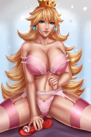 Princess Peach Pinky Lingerie - Super Mario World Hentai Pics