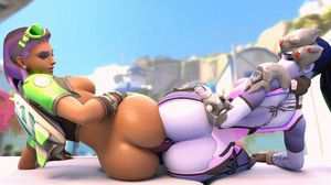 widow and sombra by arhoangel