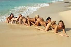 Beach orgy