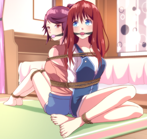 Sexy tiedup hentai teen babes