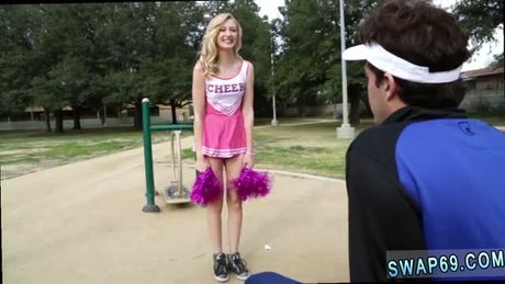 Dark ebony teen and hentai woman fucks Cheerleaders