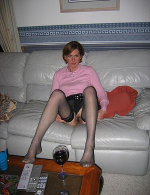 My wife has black pantyhose and a bush cunt