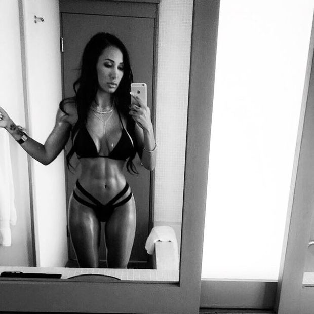 Oiled and ripped slut