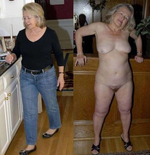 Grey GILF with small tits