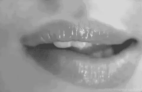 biting lip