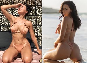 Anacheri in Thong bikini
