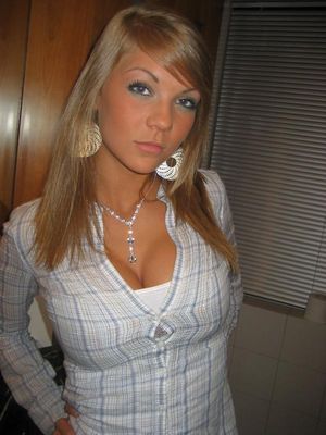Perfect blonde teen with nice big boobs