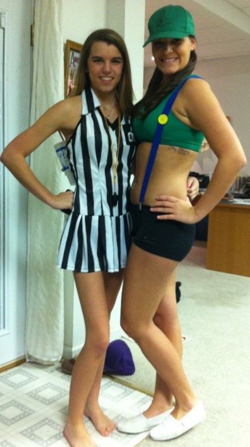 Luigi and Referee at a costume party