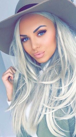 Super hot babe with grey hair