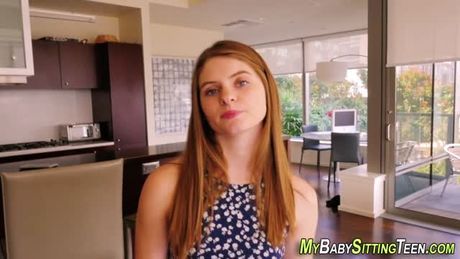 Teen sitter cum dumped