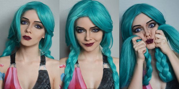 Jinx bodyart - League of Legends by IraNyaaasha