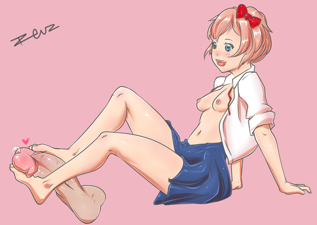 Sayori Rubbing Monster Size Dick - Doki Doki Literature Club! by throwzeuz