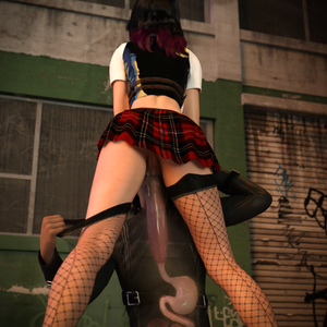 Futa slut cumming down his throat (by Nothingmore3dx)