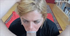 cum in her mouth