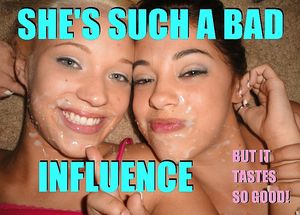 Her best friend taught her to take cum on her face