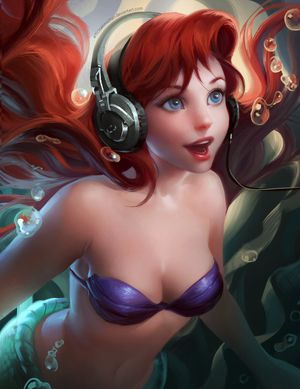 Ariel the little mermaid being adorable