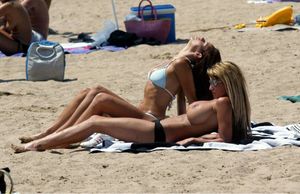 Katie Price at beach