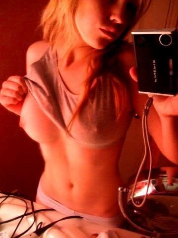 Teen with perky tits
