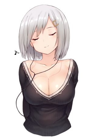 Hamakaze casual big boobs Kantai Collection