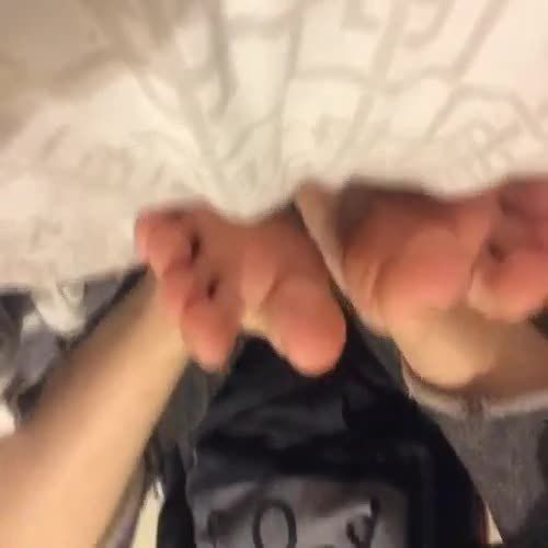 Cute teen with sexy feet wiggles her feet